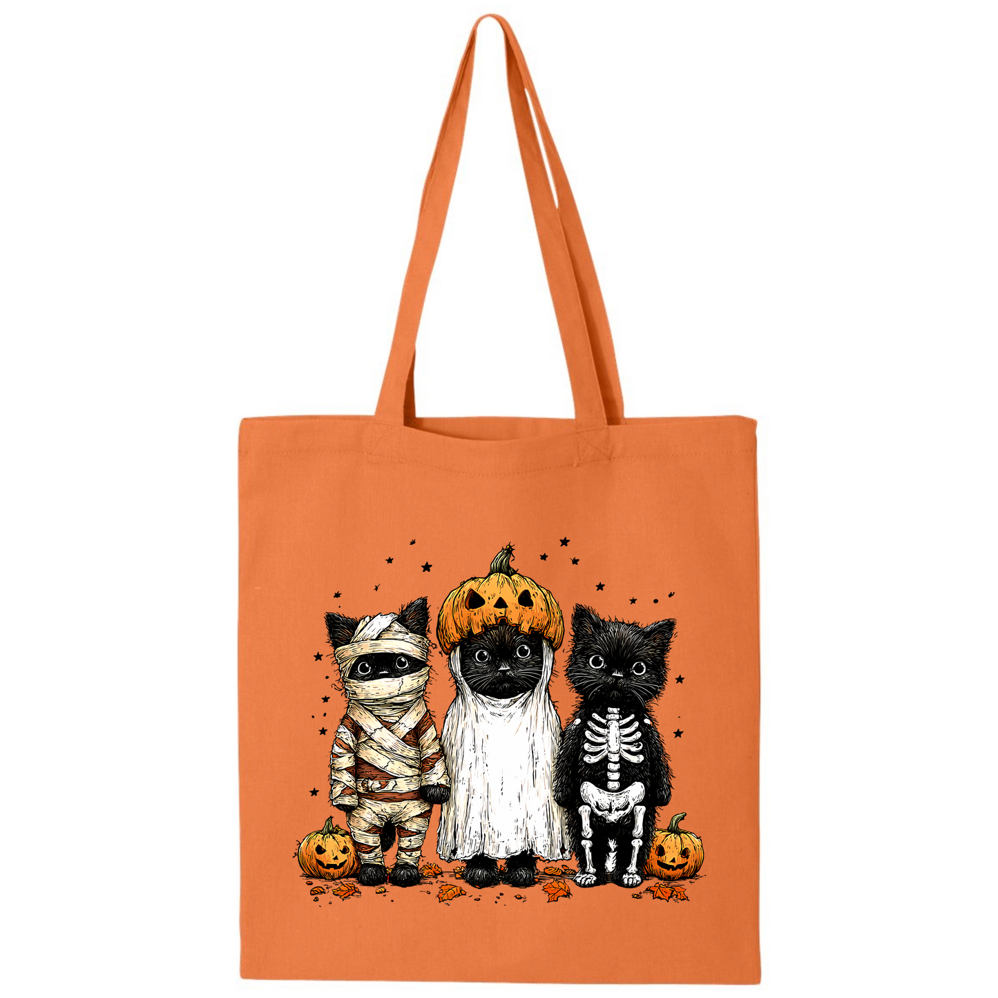 Halloween Trick or Treat Tote Bag – Lightweight 14.5” x 15.5” Candy Bag (2 Designs Available)