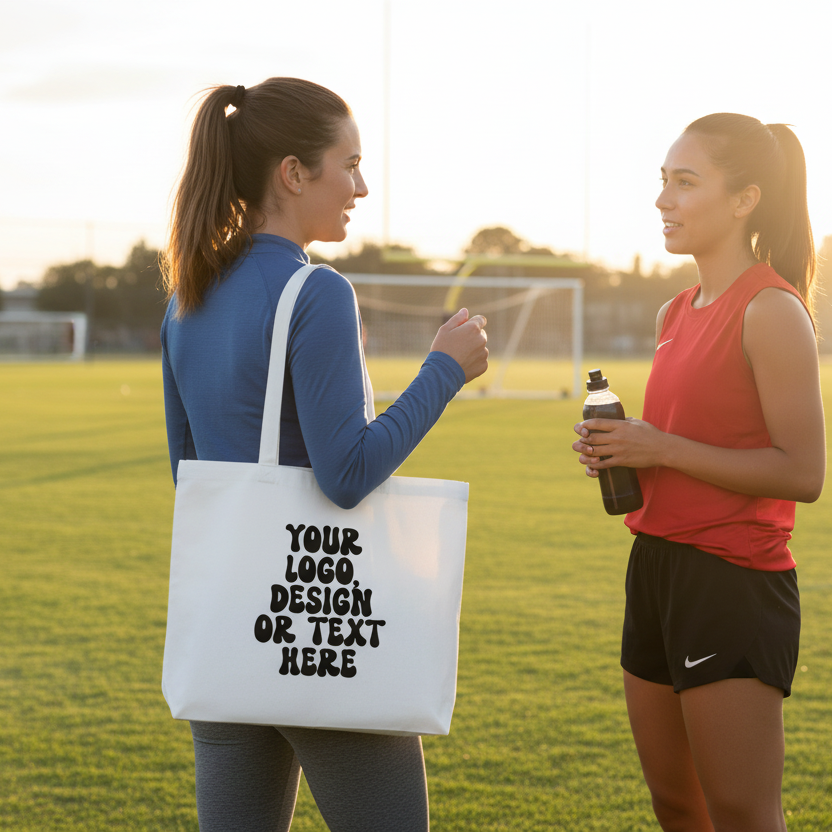 Custom Jumbo Tote Bag – Personalized Canvas Bag for Text, Logo, or Design