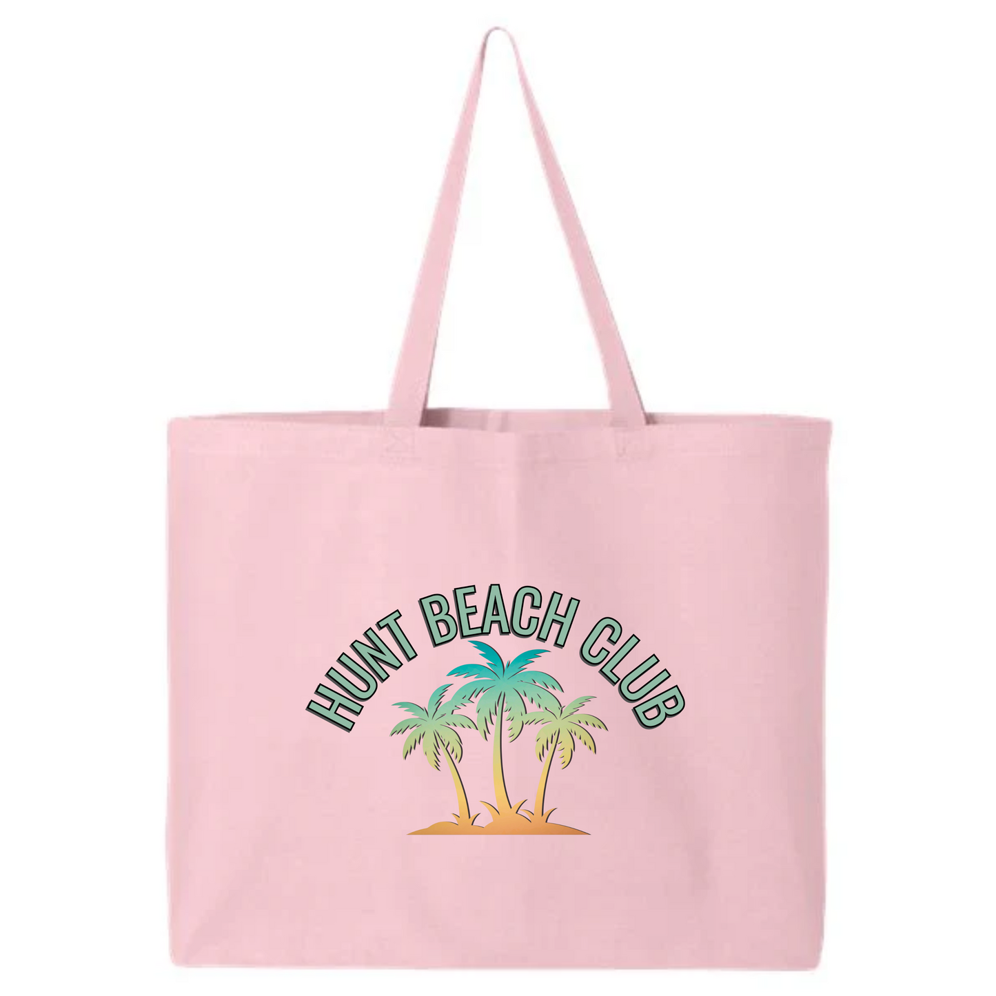 Hunt Beach Club Jumbo Canvas Tote Bag | Large Beach & Everyday Tote