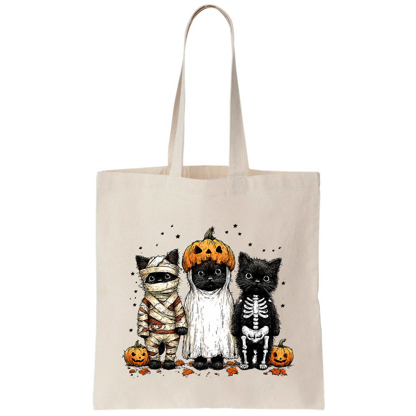 Halloween Trick or Treat Tote Bag – Lightweight 14.5” x 15.5” Candy Bag (2 Designs Available)