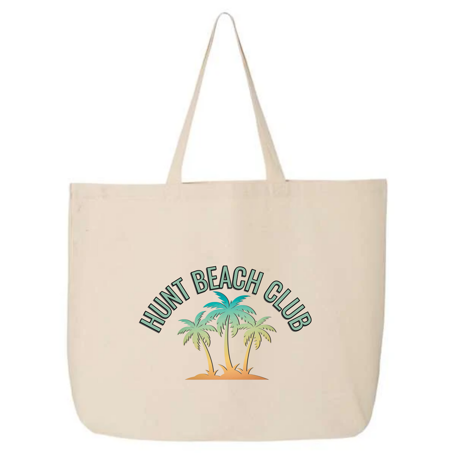 Hunt Beach Club Jumbo Canvas Tote Bag | Large Beach & Everyday Tote