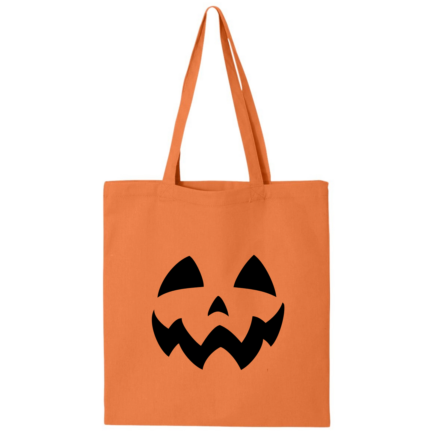 Halloween Trick or Treat Tote Bag - Pumpkin Faces Candy Bag
