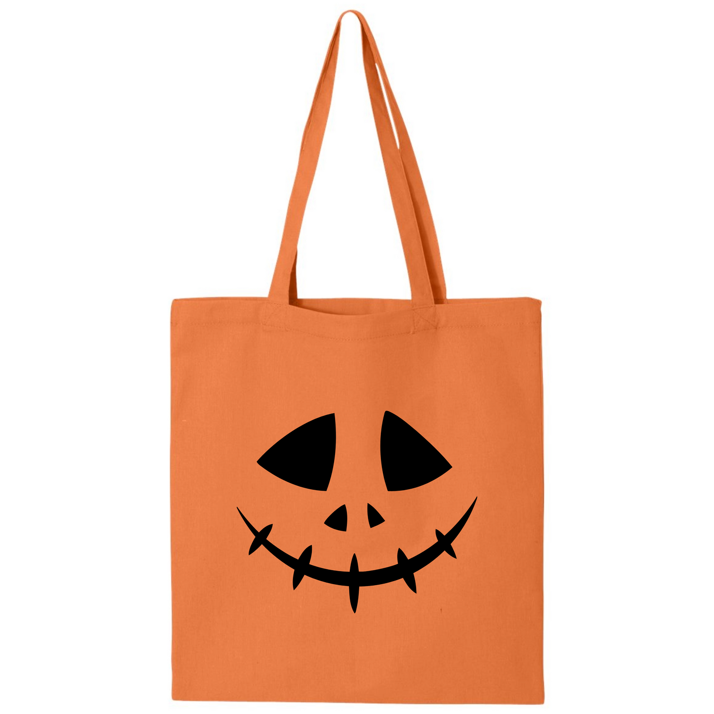 Halloween Trick or Treat Tote Bag - Pumpkin Faces Candy Bag