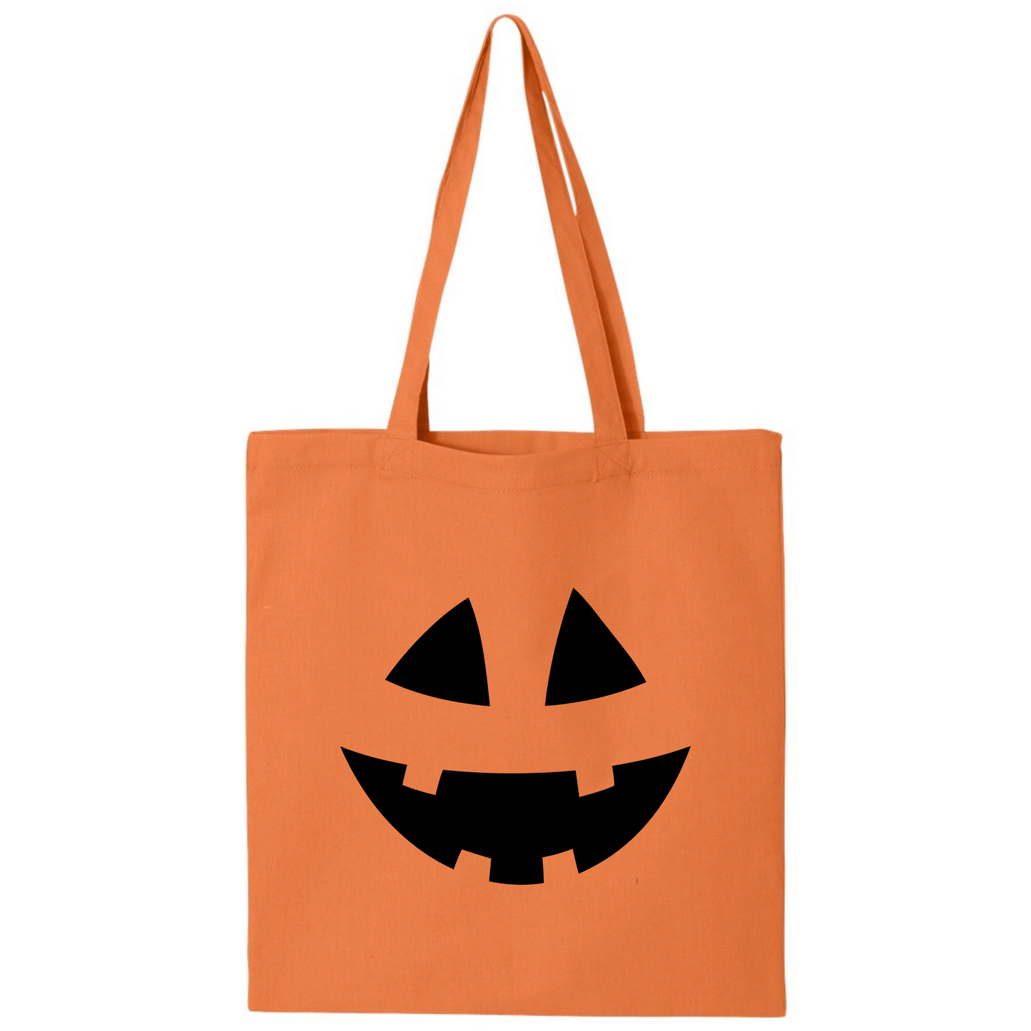 Halloween Trick or Treat Tote Bag - Pumpkin Faces Candy Bag