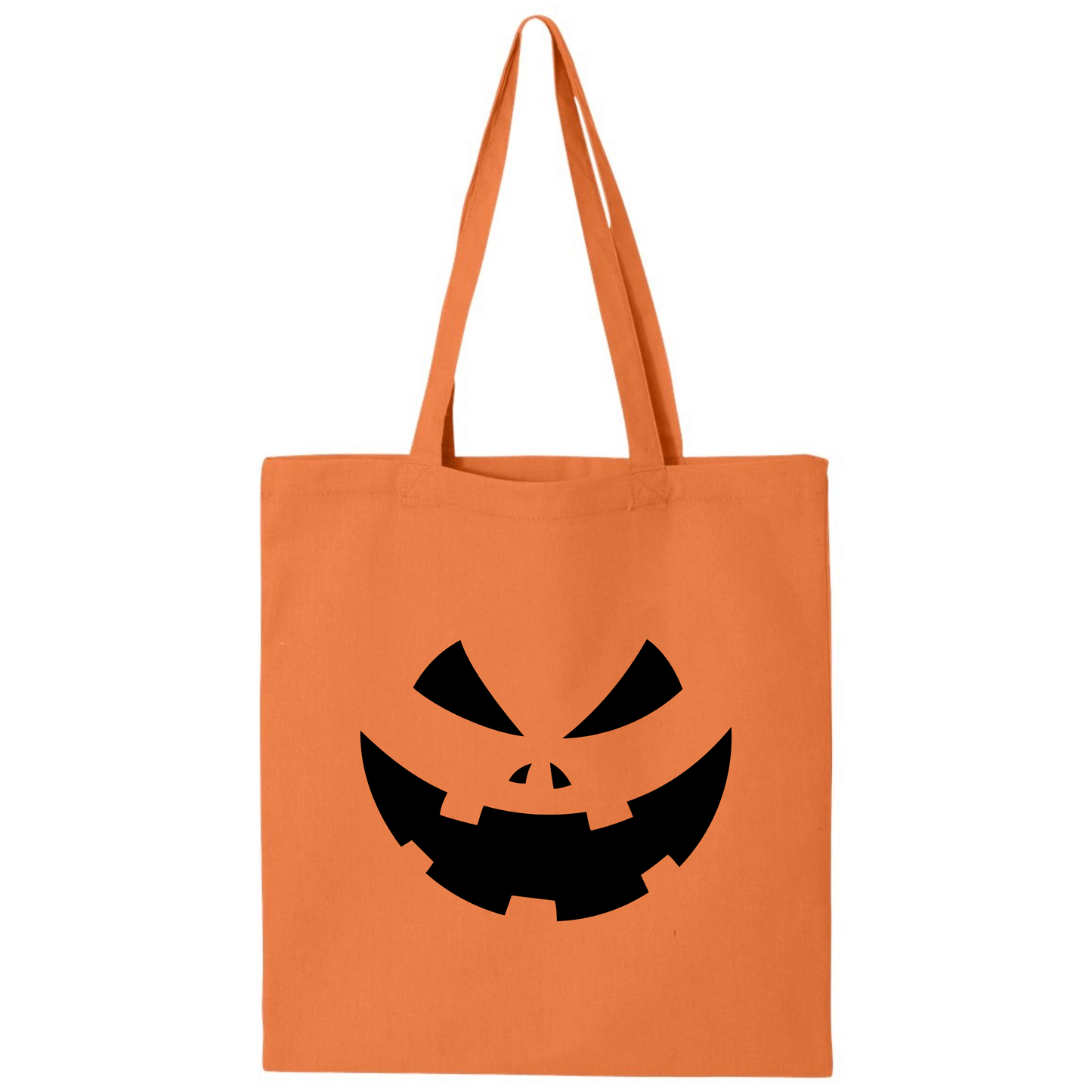 Halloween Trick or Treat Tote Bag - Pumpkin Faces Candy Bag