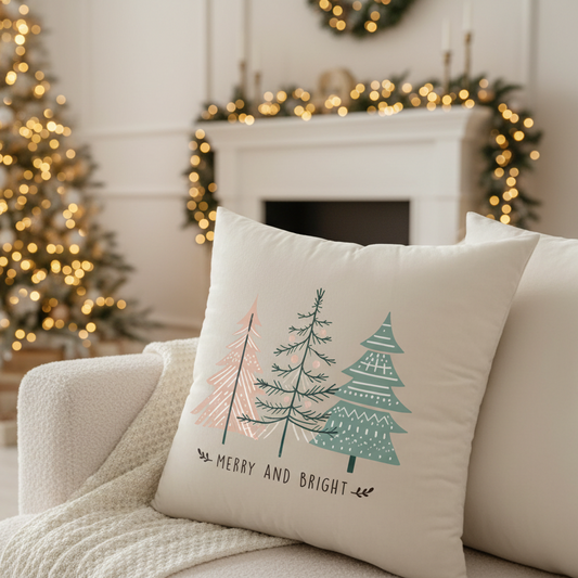 Boho Christmas Velvet Throw Pillow Covers - Optional Pillow Inserts