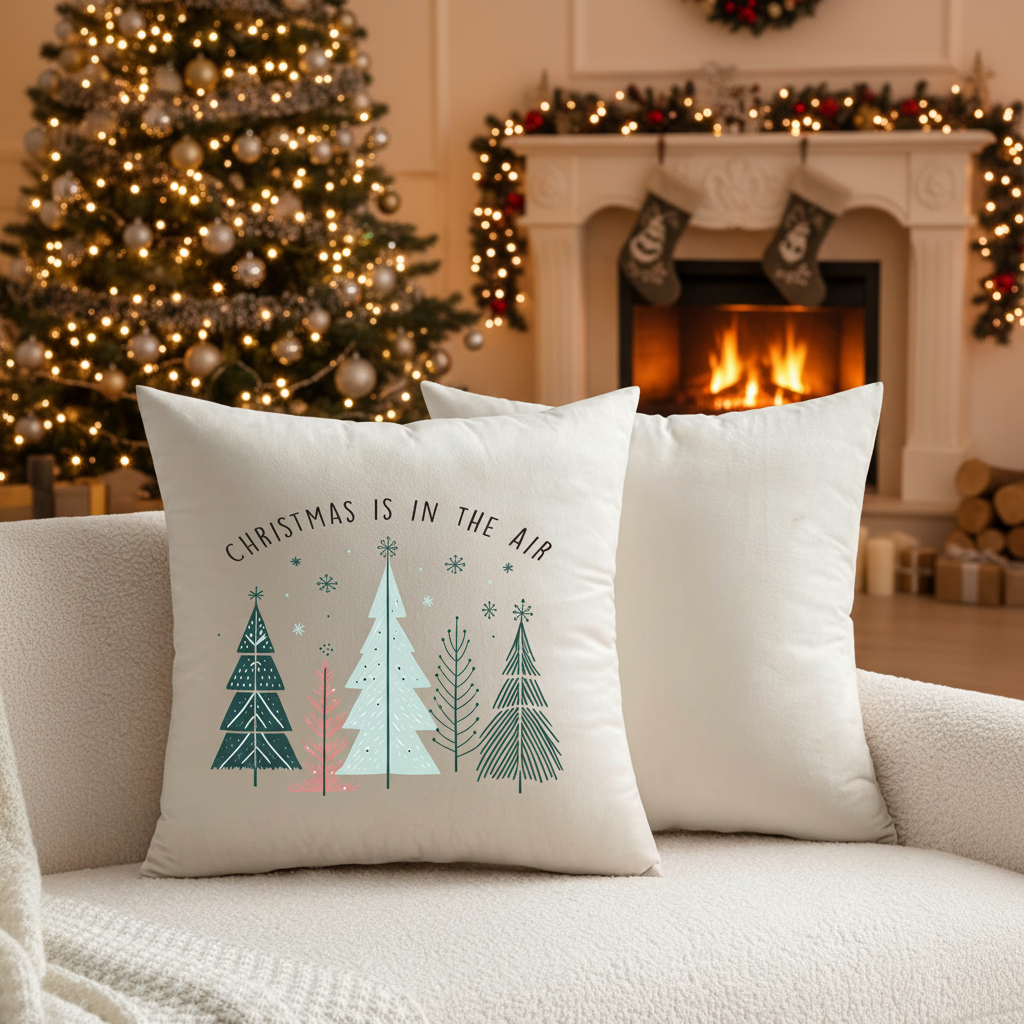 Boho Christmas Velvet Throw Pillow Covers - Optional Pillow Inserts