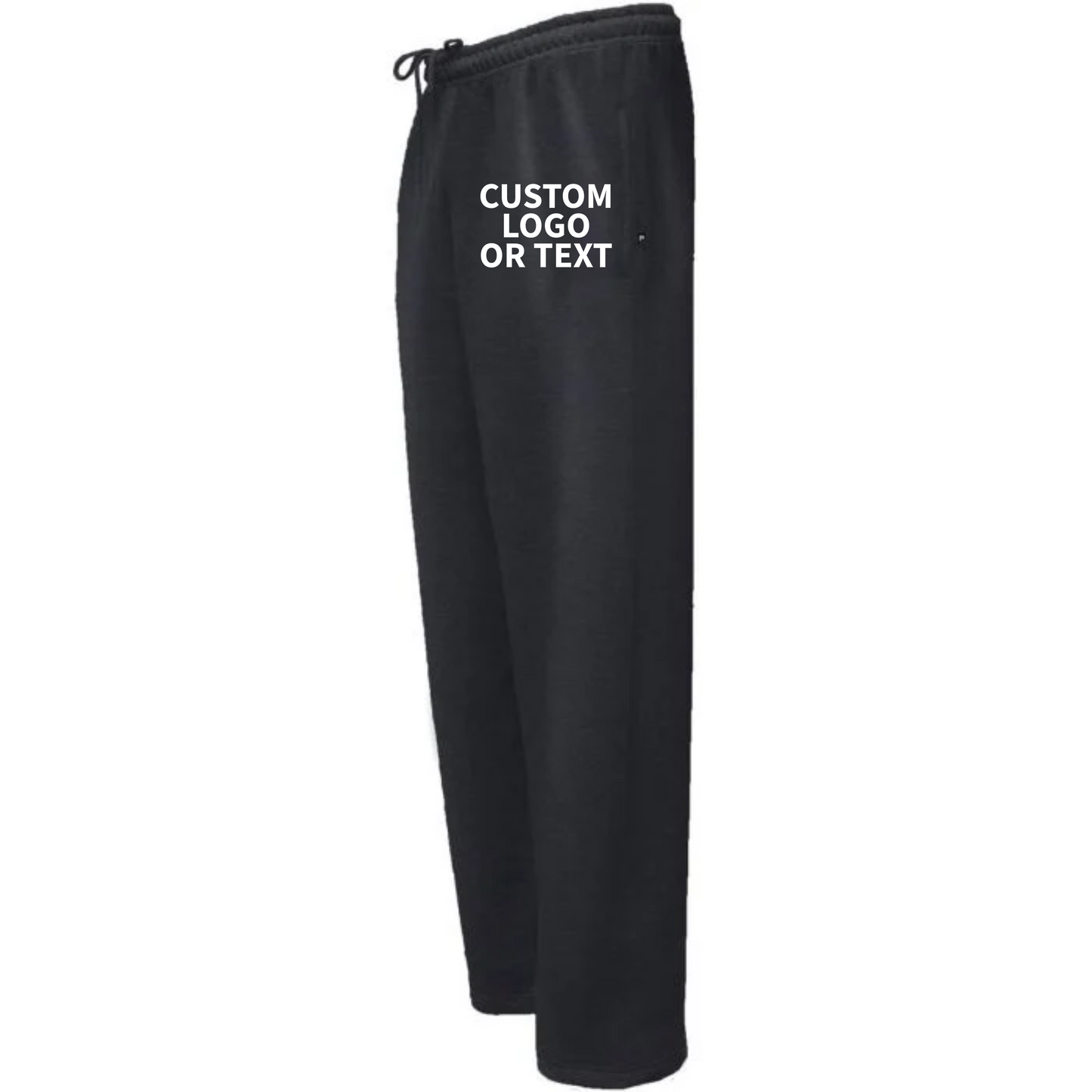 Pennant Open Bottom Sweatpants - Add Your Text or Logo