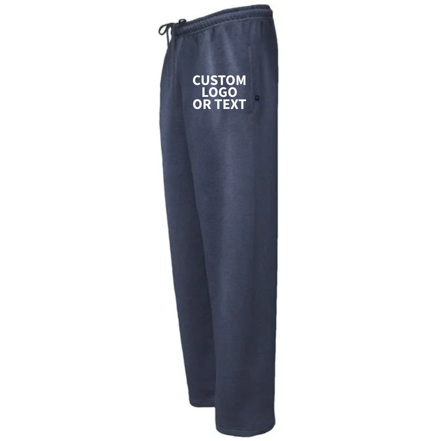 Pennant Open Bottom Sweatpants - Add Your Text or Logo