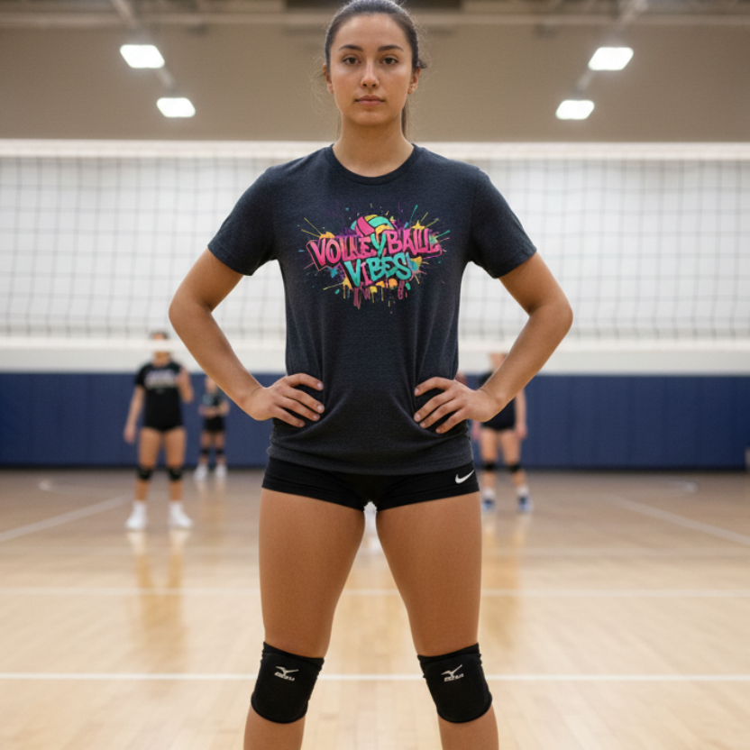 Volleyball Vibes Graffiti T-Shirt, Colorful Volleyball Shirt for Kids & Adults