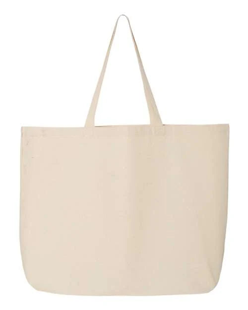 Custom Jumbo Tote Bag – Personalized Canvas Bag for Text, Logo, or Design
