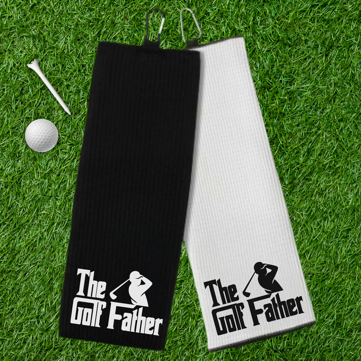 Fun Fairway Golf Towels with Carabiner - 10 Designs